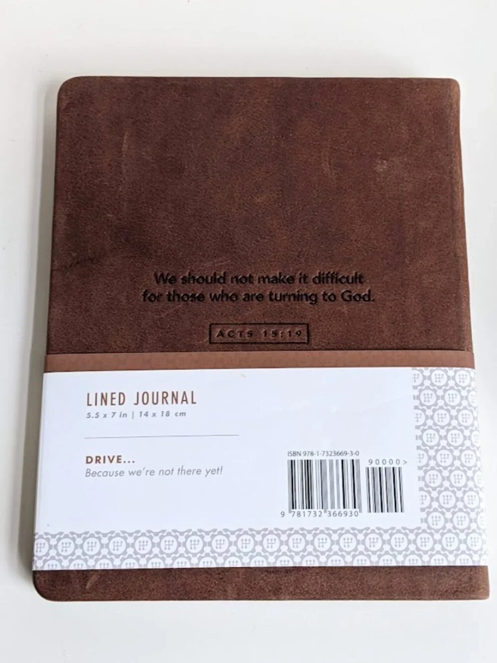 One Brown Leather Journal Notebook *New 208 Smooth Ivory Pages 5.5x7